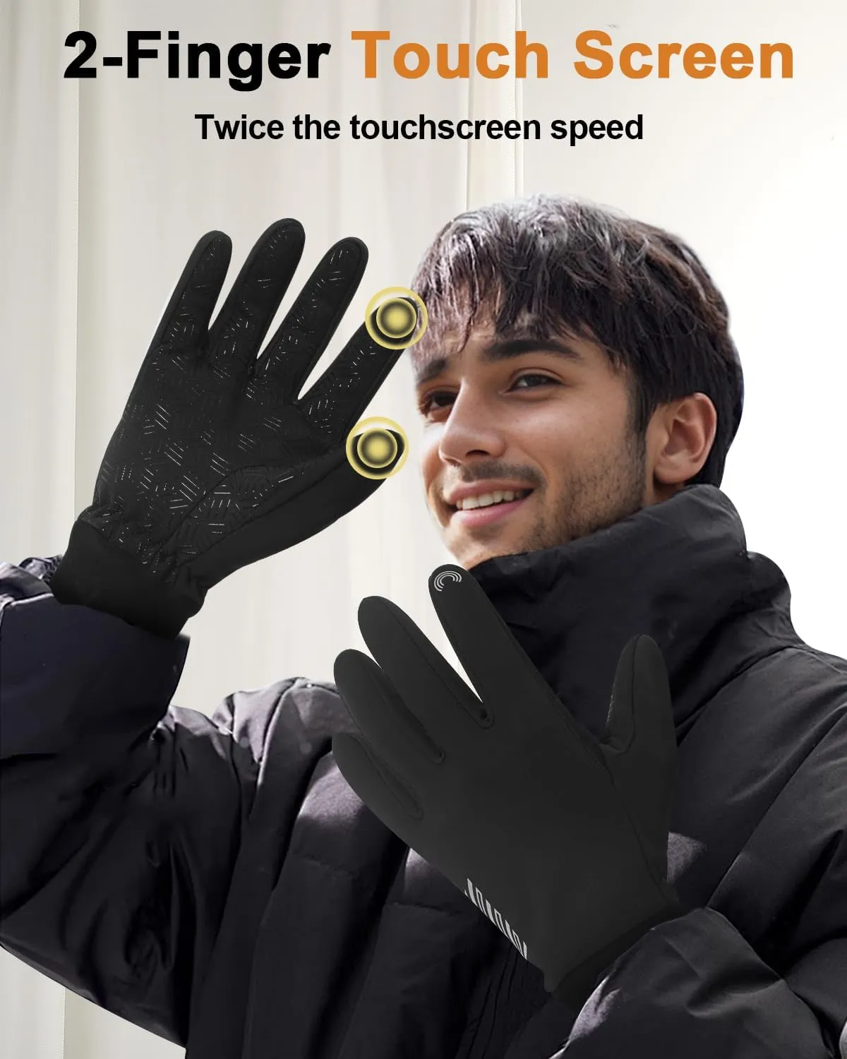 RIGWARL Upgraded Wool Winter Gloves for Cold Weather, Waterproof Gloves Gifts for Men Women with Touch Screen