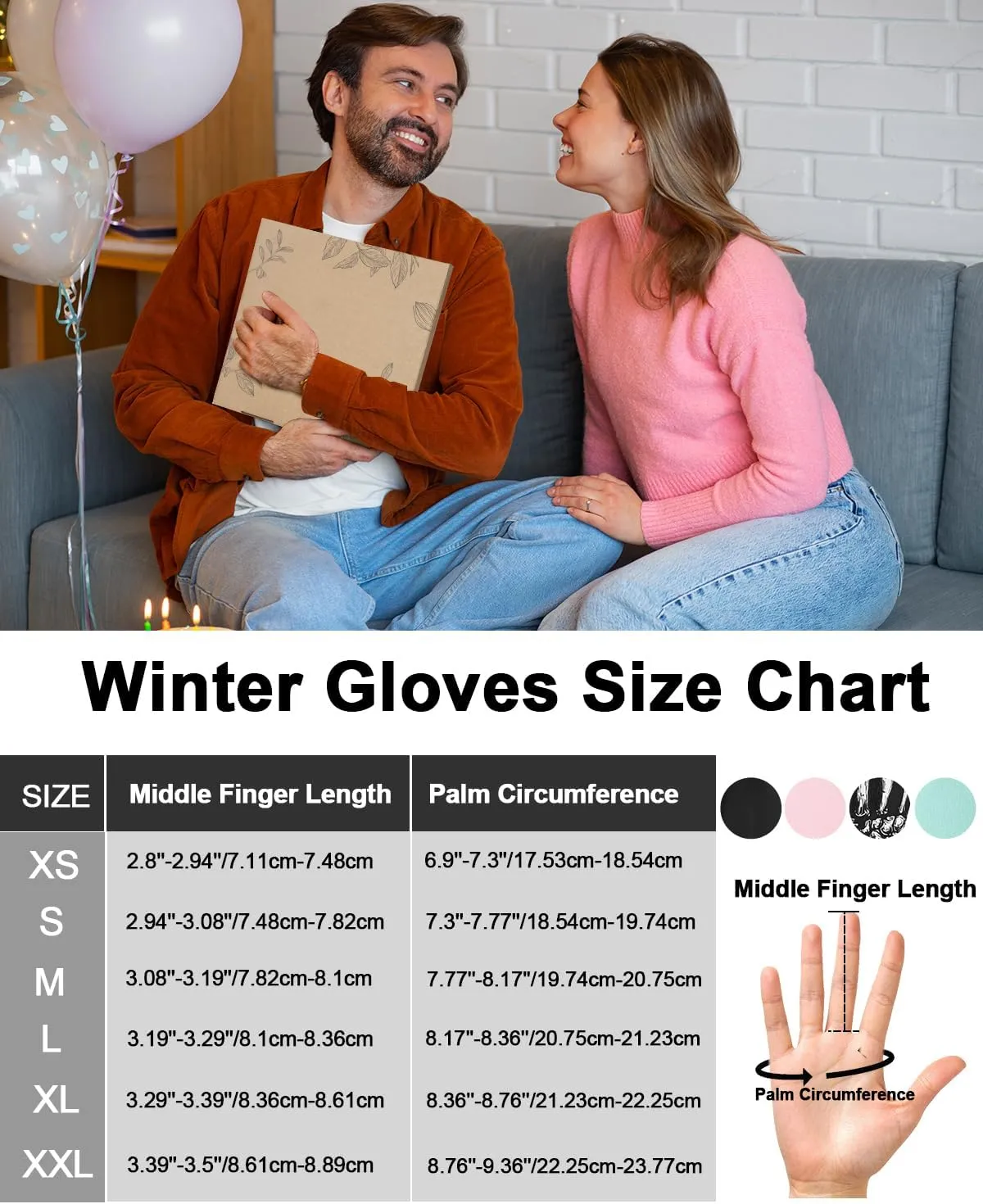 RIGWARL Upgraded Wool Winter Gloves for Cold Weather, Waterproof Gloves Gifts for Men Women with Touch Screen