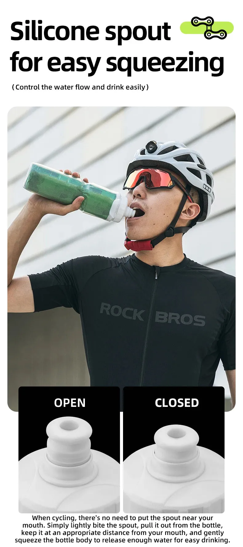 ROCKBROS Insulated Cycling Water Bottle 670ml