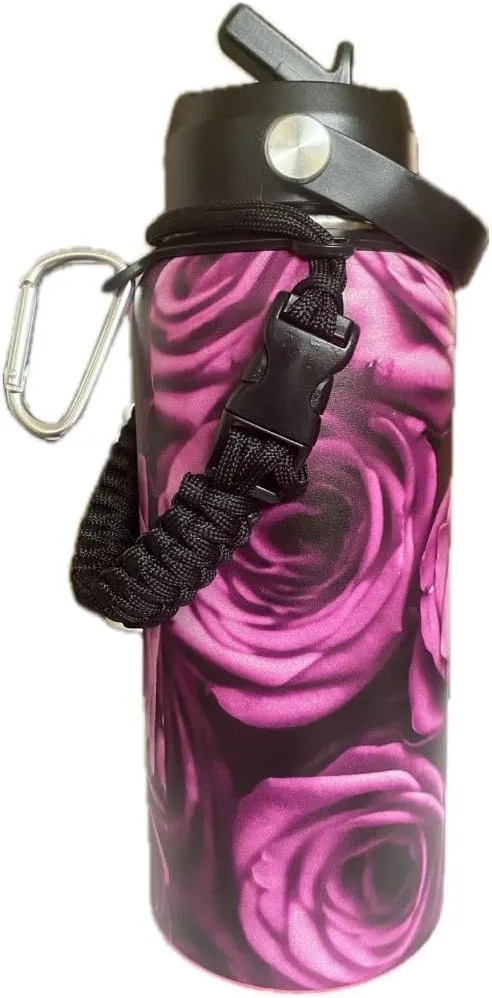 Rose Gold Proverbs Christian BPA-Free 32 oz Leak-Proof Wide Mouth Straw Handle 18/8 Stainless Steel Water Bottle - Mother's Day Gift Colors May Vary
