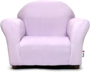 Roundy Toddler Armchair with Soft Microsuede Upholstery Durable Wooden Frame, Ergonomic Design, Fully Assembled, Comfortable Kids Chair for Ages 2-5, Ideal for Bedroom, Playroom & Daycare Use.