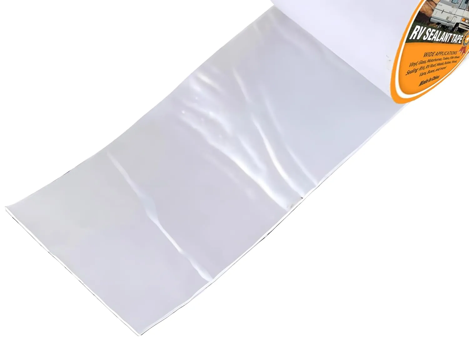 RV Roof Tape, RV Sealant Tape White, 4" x 50' Weatherproof, UV-Resistant Roofing Tape, RV Camper Roofing Repair Sealant Tape for Camper, Boat Sealing, Window, Truck Stop Camper Roof Leaks (4in x 50ft)
