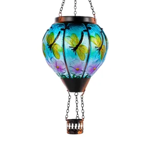 Rynx | Dream Ship Dragonfly Solar Heater Lamp with Flame, Glass Heater Lamp for Outdoor Solar Heat Balloon, Decorative Hanging Solar Lantern for Outdoor Garden Terrace Garden