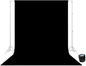 Savage Seamless Background Paper - #20 Black (107 in x 36 ft) with Free 2" x 4yd Black Gaffer Tape