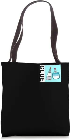 School Glue Pretend Halloween Costume Party Ideas, Glue Bott Tote Bag