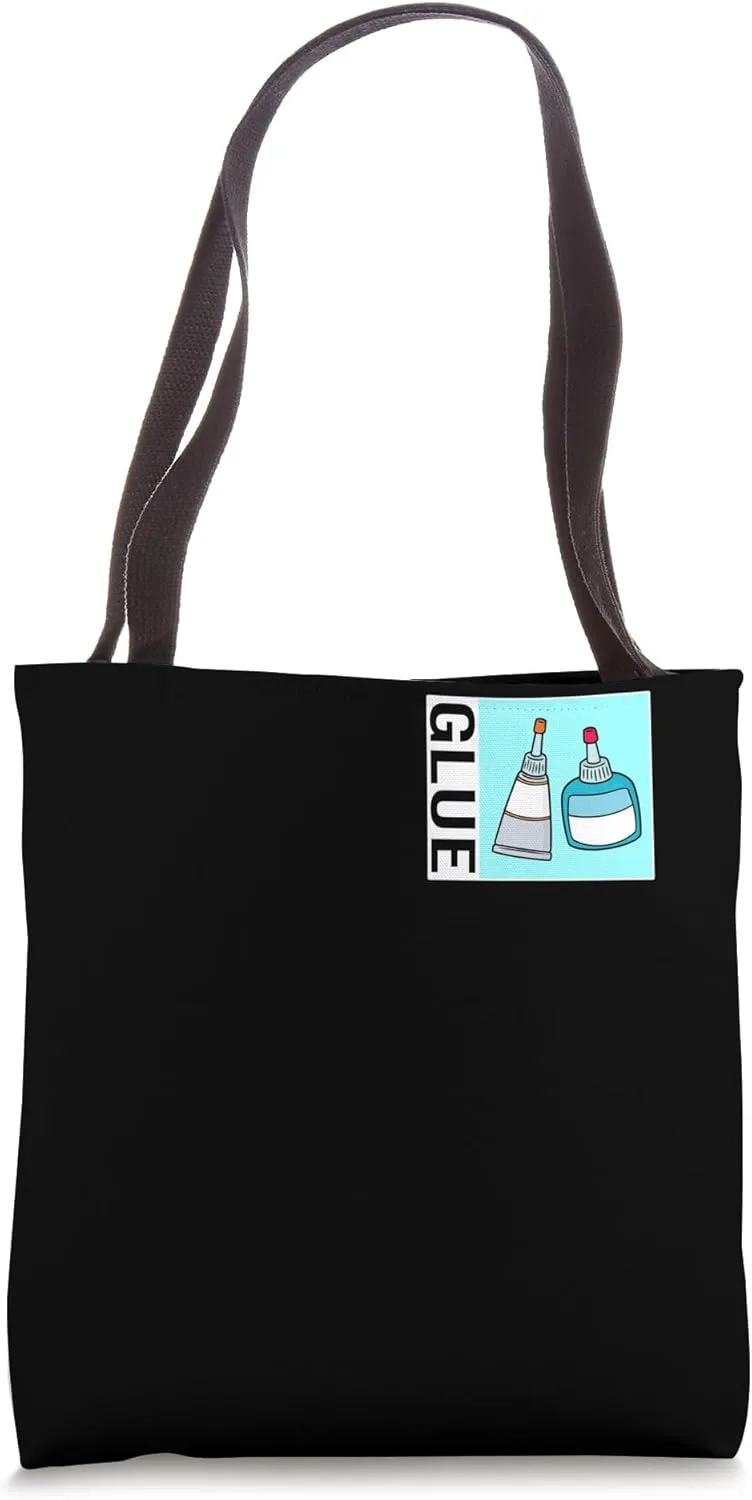School Glue Pretend Halloween Costume Party Ideas, Glue Bott Tote Bag