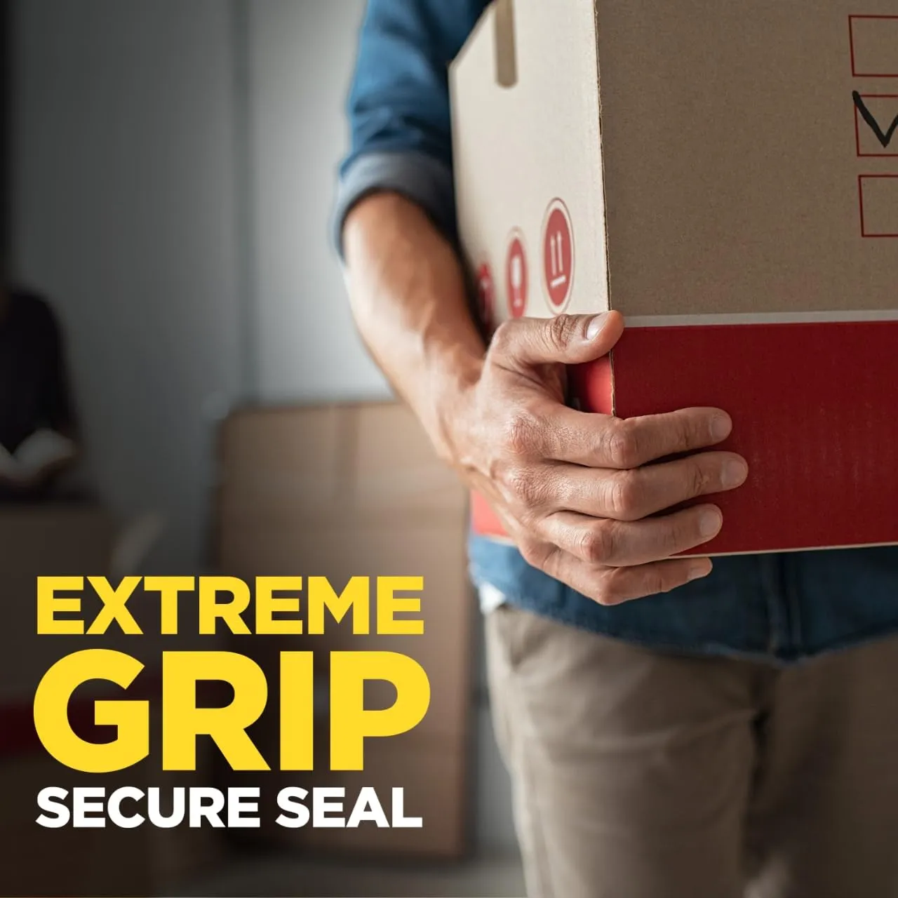 Scotch Box Lock Packaging Tape, 6 Rolls with Dispenser, 1.88 in x 800 in, Extreme Grip Packing, Shipping and Mailing Tape, Sticks Instantly to Any Box