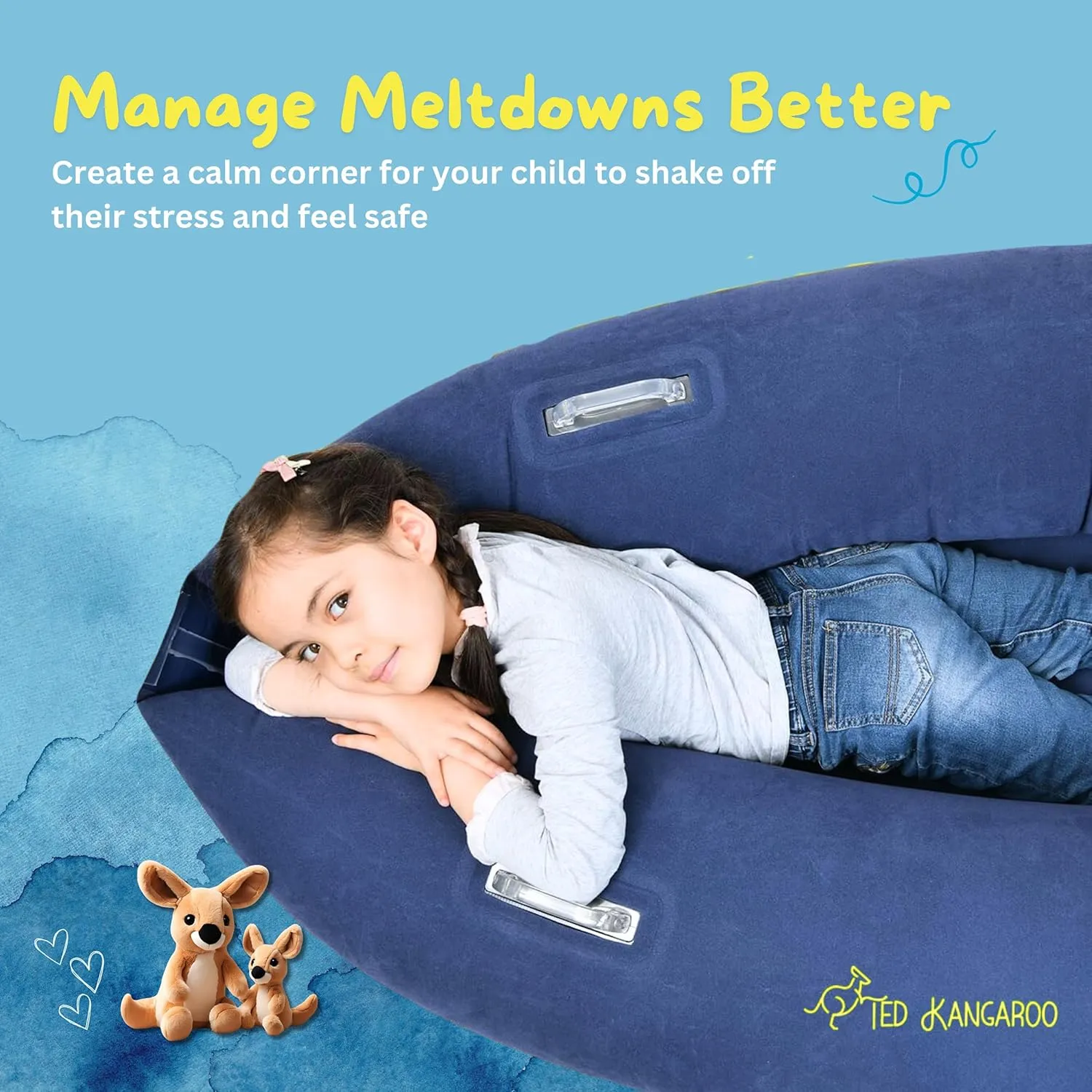 Sensory Chair for Kids — Inflatable Peapod for Children, Includes Electric Air Pump