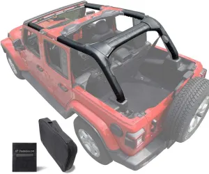 Shadeidea Roll Bar Padding for Jeep Wrangler JL Unlimited Jeep Wrangler 4 Door 2018-2023 -Black Vinyl Foam Laminated Pad Cover Kit Protection JLU Sahara Rubicon with Grab Bag-3 Year Warranty