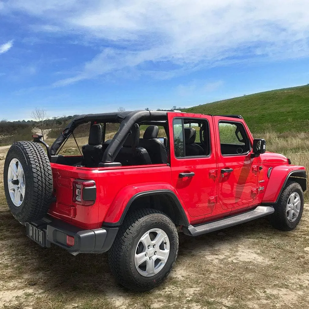 Shadeidea Roll Bar Padding for Jeep Wrangler JL Unlimited Jeep Wrangler 4 Door 2018-2023 -Black Vinyl Foam Laminated Pad Cover Kit Protection JLU Sahara Rubicon with Grab Bag-3 Year Warranty