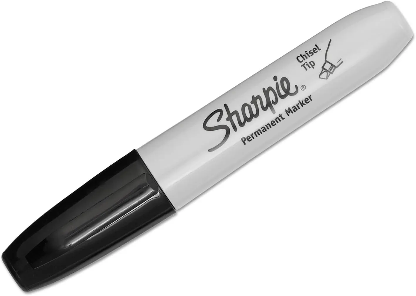 Sharpie 38201 Permanent Marker 5.3mm Chisel Tip Black Dozen