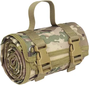 Shooting Mats Prone Padded Waterproof, Roll Up Shooting Mat Prone Rifle Shooter Mats Tactical Shooting Blanket Mat for Range Shooting Hunting (CP Camouflage)