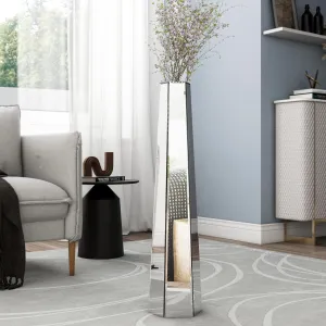 SHYFOY 30 inch Tall Mirror Floor Vase, Silver Large Vases for Decor Living Room Floor, Sophisticated Vessel for Decorative Branches and Dried Flowers