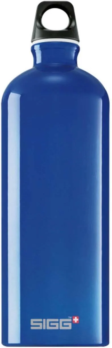 SIGG 50013 Outdoor Water Bottle, Lightweight, Swiss Aluminum Bottle, Traveler Classic, 3.8 gal (1.0 L), Dark Blue