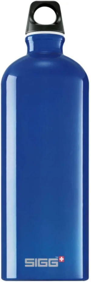SIGG 50013 Outdoor Water Bottle, Lightweight, Swiss Aluminum Bottle, Traveler Classic, 3.8 gal (1.0 L), Dark Blue