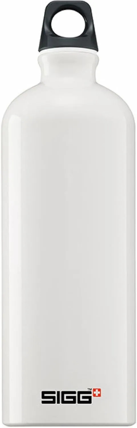 SIGG 50093 Outdoor Water Bottle, Lightweight, Swiss Aluminum Bottle, Traveler Classic, 3.8 fl oz (1.0 L), White