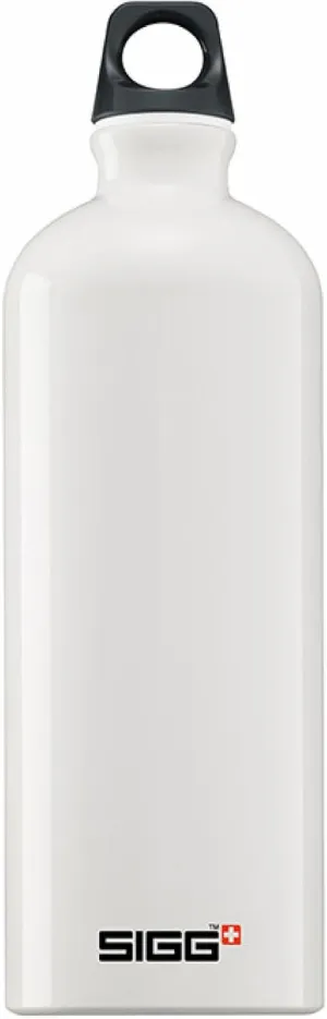 SIGG 50093 Outdoor Water Bottle, Lightweight, Swiss Aluminum Bottle, Traveler Classic, 3.8 fl oz (1.0 L), White