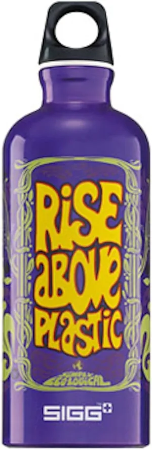 Sigg Design Eco Message Water Bottle (0.6-Liters, Rise above Plastic)