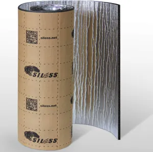 Siless Liner 157 mil (4 mm) 36 sqft Aluminum Foil Finish Car Sound Deadening & Heat Insulation Closed Cell Foam - PE Foam Sound Deadener