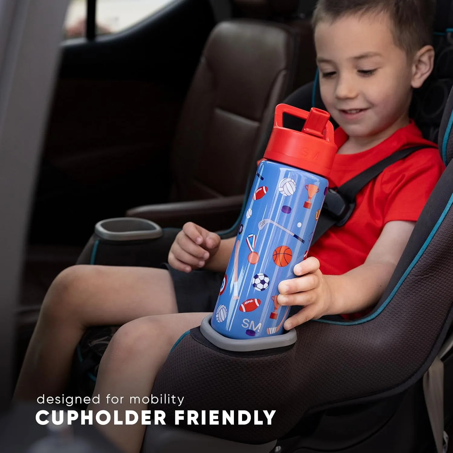 Simple Modern Kids Summit Water Bottle with Straw Lid | Disney Stitch 14oz Stainless Steel Cup Insulated Tumbler for Girls, Boys, School | Tropical Stitch