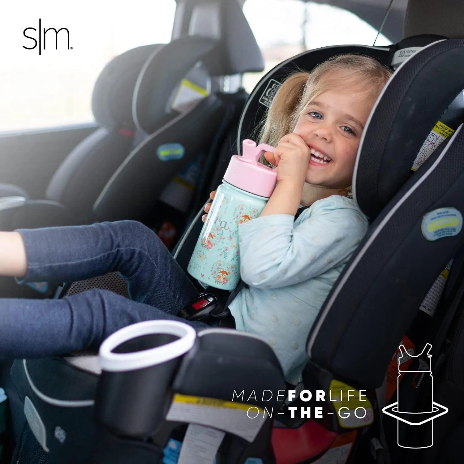 Simple Modern Kids Summit Water Bottle with Straw Lid | Disney Wish 14oz Stainless Steel Cup Insulated Tumbler for Girls, School | Asha's Adventure