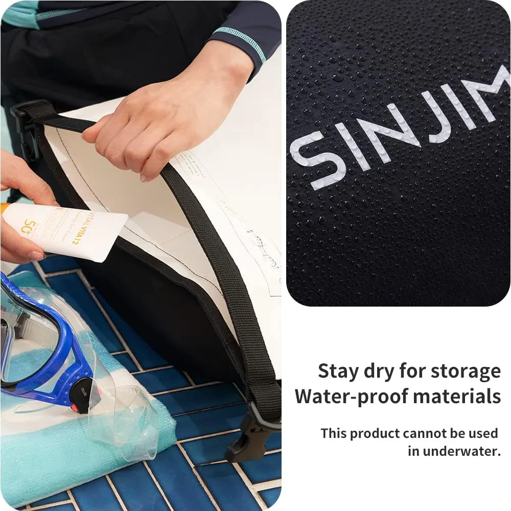 Sinjimoru Lightweight Multifunctional Waterproof Boat Bag, 3 Style Water Beach Backpack 15L for Travel Kayaking Boating Camping Fishing, Vacation Essentials Accessories. Waterproof Dry Bag Blue