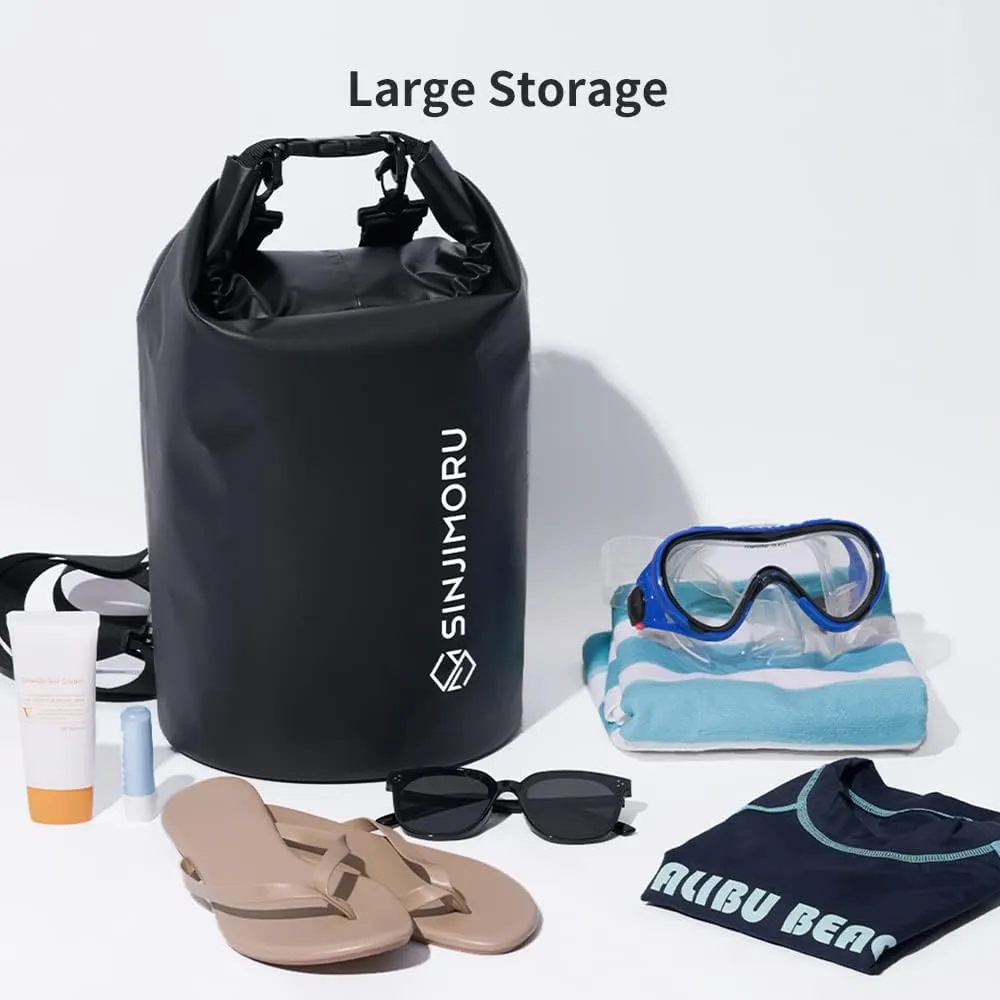 Sinjimoru Lightweight Multifunctional Waterproof Boat Bag, 3 Style Water Beach Backpack 15L for Travel Kayaking Boating Camping Fishing, Vacation Essentials Accessories. Waterproof Dry Bag Blue