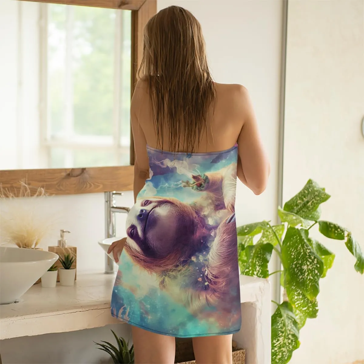 Sloth Fog Floating Beach Towel, Large Microfiber Quick Dry Lightweight Pool Bath Towels Sand Free Beach Blanket for Summer Cruise Yoga Camping Travel Vacation Essentials 31 x 61 in