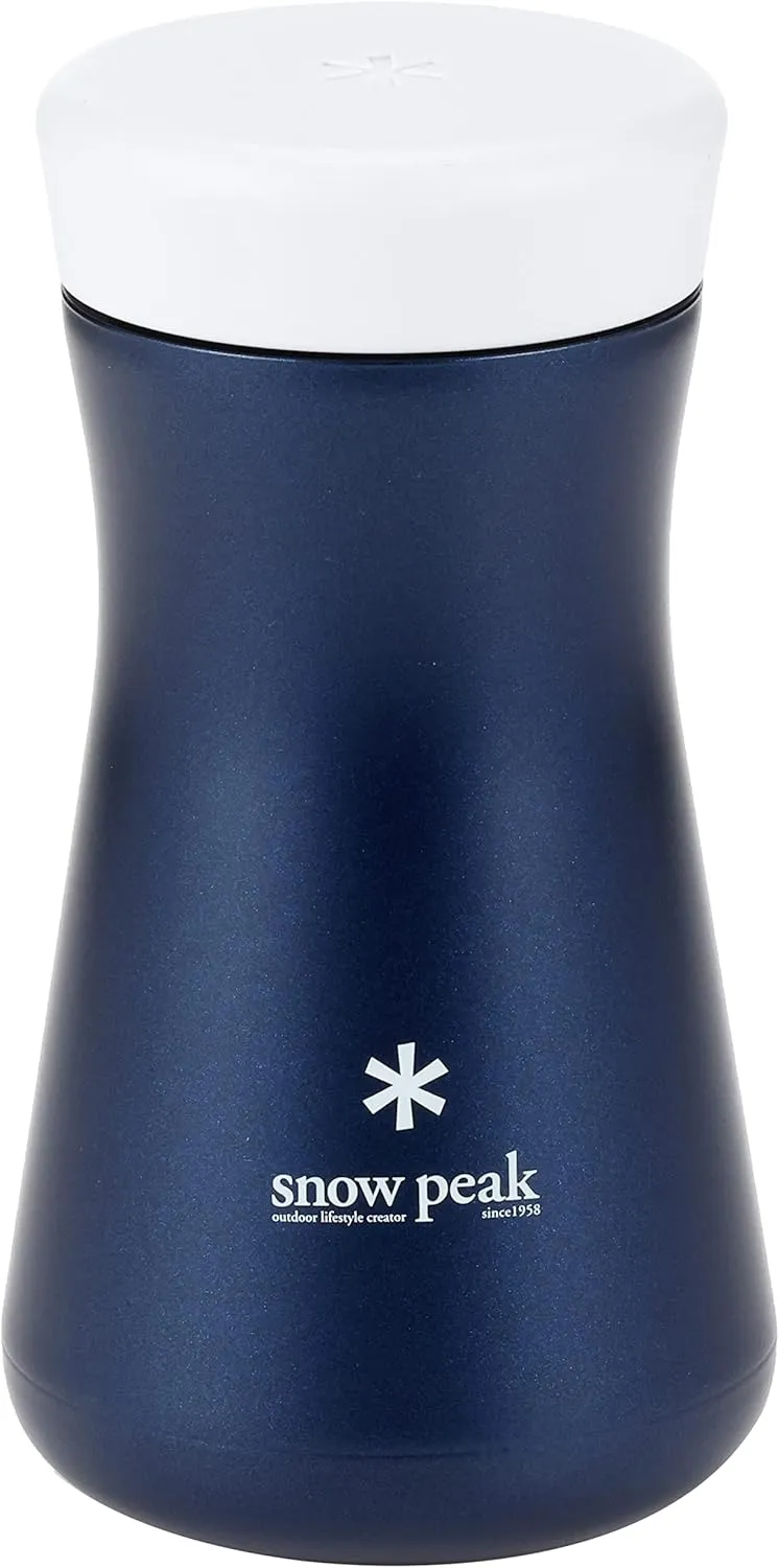 Snow Peak's Tsuzumi Bottle 350, TW-350BK, Stainless Steel, Vacuum-Sealed, Double-Walled, Made in Japan, Lifetime Product Guarantee, Lightweight for Camping & Everyday Use