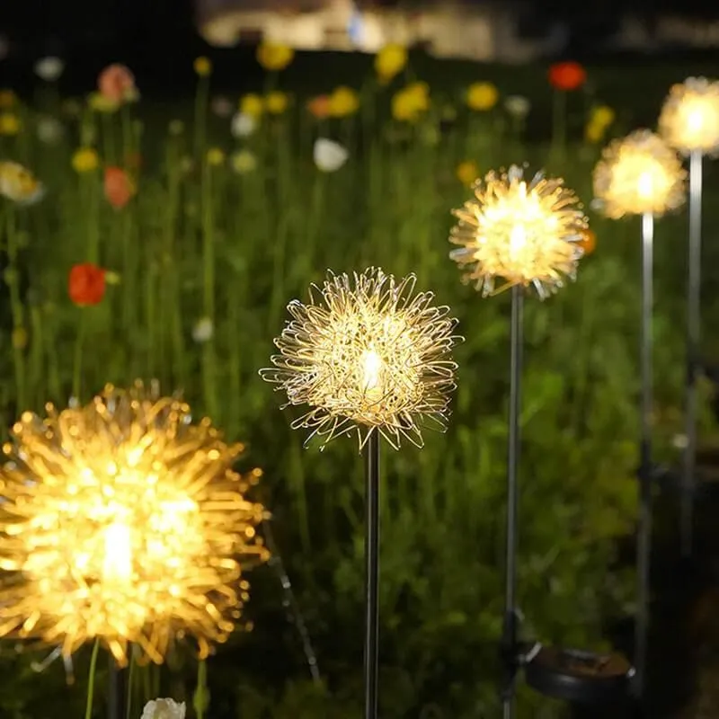 Solar Dandelion LED Garden Lantern - Decorative Outdoor Light