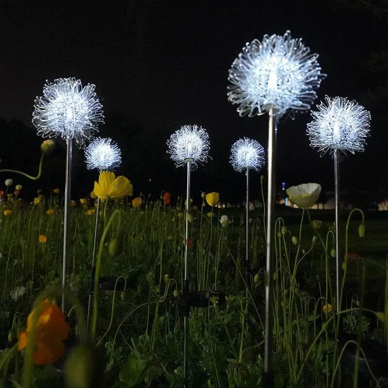 Solar Dandelion LED Garden Lantern - Decorative Outdoor Light