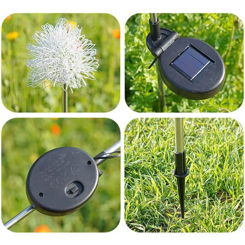 Solar Dandelion LED Garden Lantern - Decorative Outdoor Light