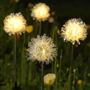 Solar Dandelion LED Garden Lantern - Decorative Outdoor Light