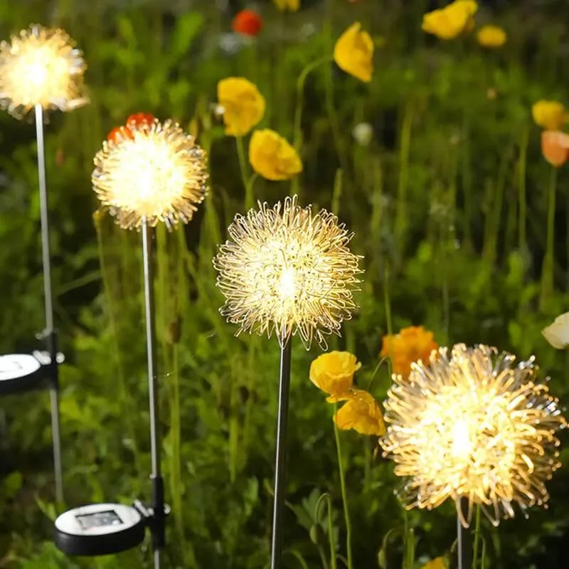 Solar Dandelion LED Garden Lantern - Decorative Outdoor Light