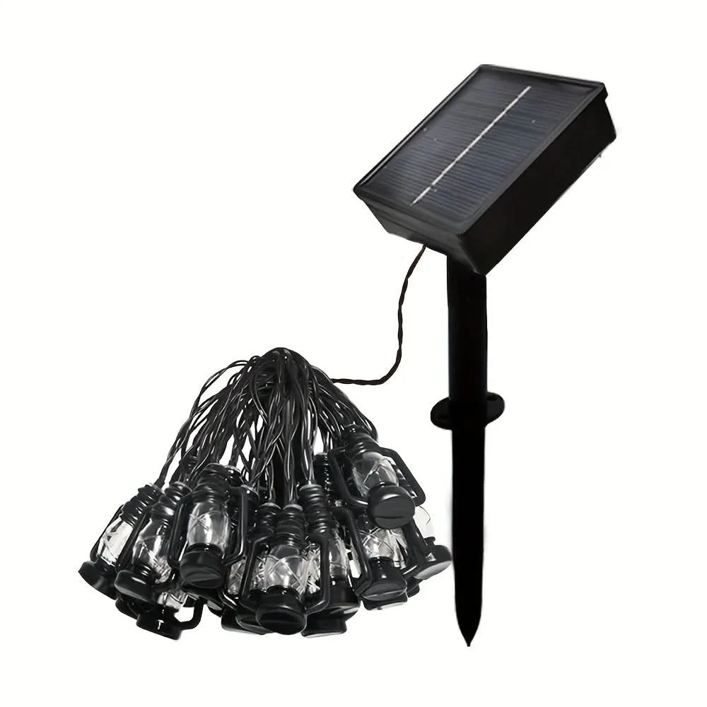 Solar-Powered Antique Lantern Fairy Lights, 7.2M