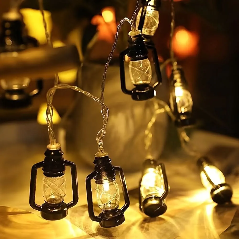 Solar-Powered Antique Lantern Fairy Lights, 7.2M