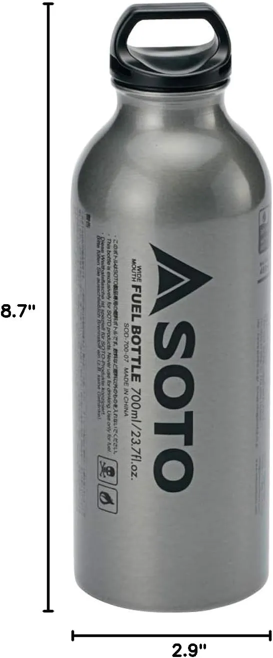 SOTO SOD-700-07 Wide Mouth Fuel Bottle, 23.7 fl oz (700 ml)