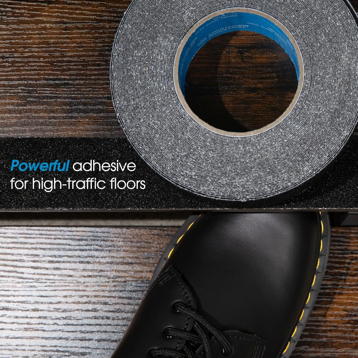 SPARTAN INDUSTRIAL - 4" X 36' Frosted Anti-Slip Tape Roll - Non-Skid Tape for Outdoor Steps, Tubs, Boats, and More Surfaces