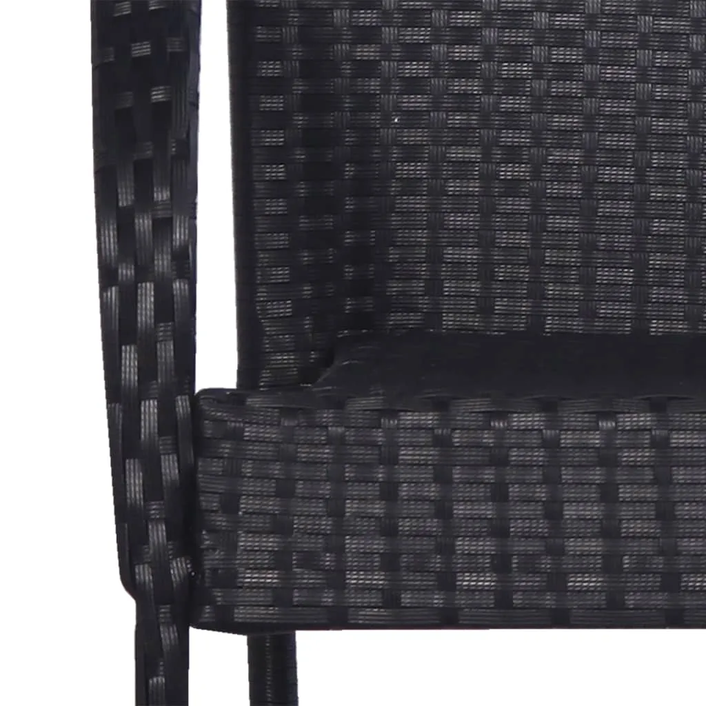 Stackable Patio Chairs Outdoor Wicker Patio Dining Chair Poly Rattan
