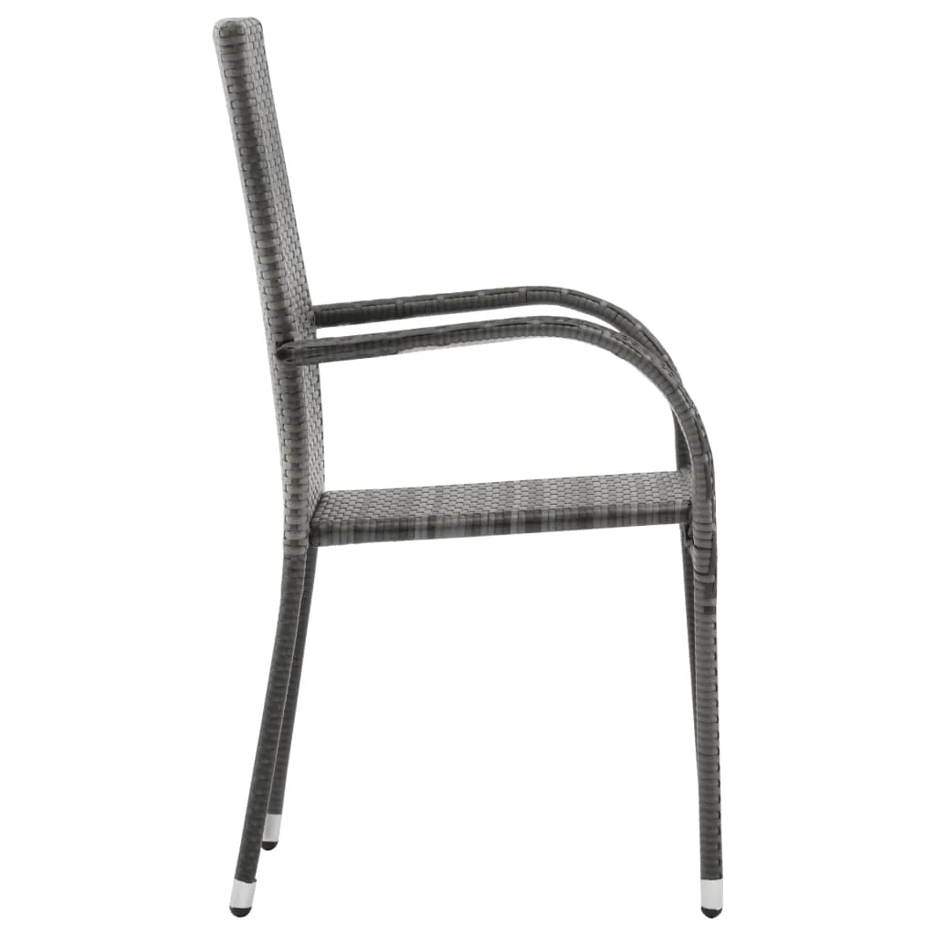 Stackable Patio Chairs Outdoor Wicker Patio Dining Chair Poly Rattan