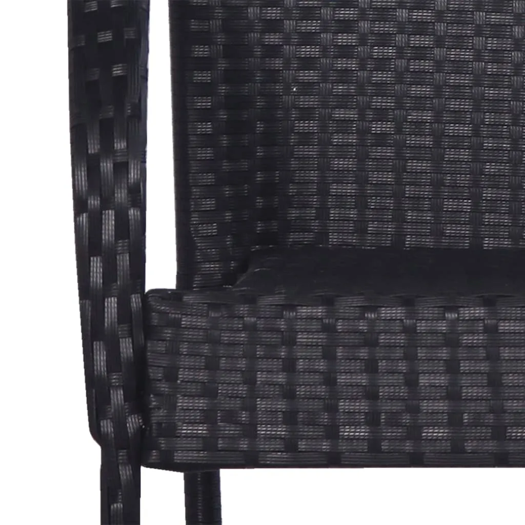 Stackable Patio Chairs Outdoor Wicker Patio Dining Chair Poly Rattan