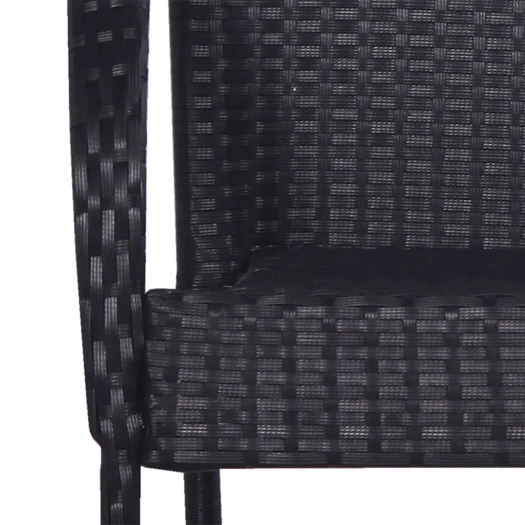 Stackable Patio Chairs Outdoor Wicker Patio Dining Chair Poly Rattan