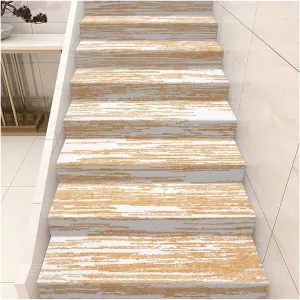 Stair Treads Carpet, Self-Adhesive Waterproof Anti-Skid Stair Pads, Home Decor Staircase Step Treads Protection Rug, Kid Elder Pet Friendly Step Floor Mat (Color : Width: 59.06in, Size : 31