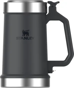 Stanley Classic Bottle Opener Beer Stein 24 oz | Flip Up Lid and Heavy Duty Handle with Built In Bottle Opener | Insulated Stainless Steel Beer Mug | BPA-Free | Stainless Steel Shale