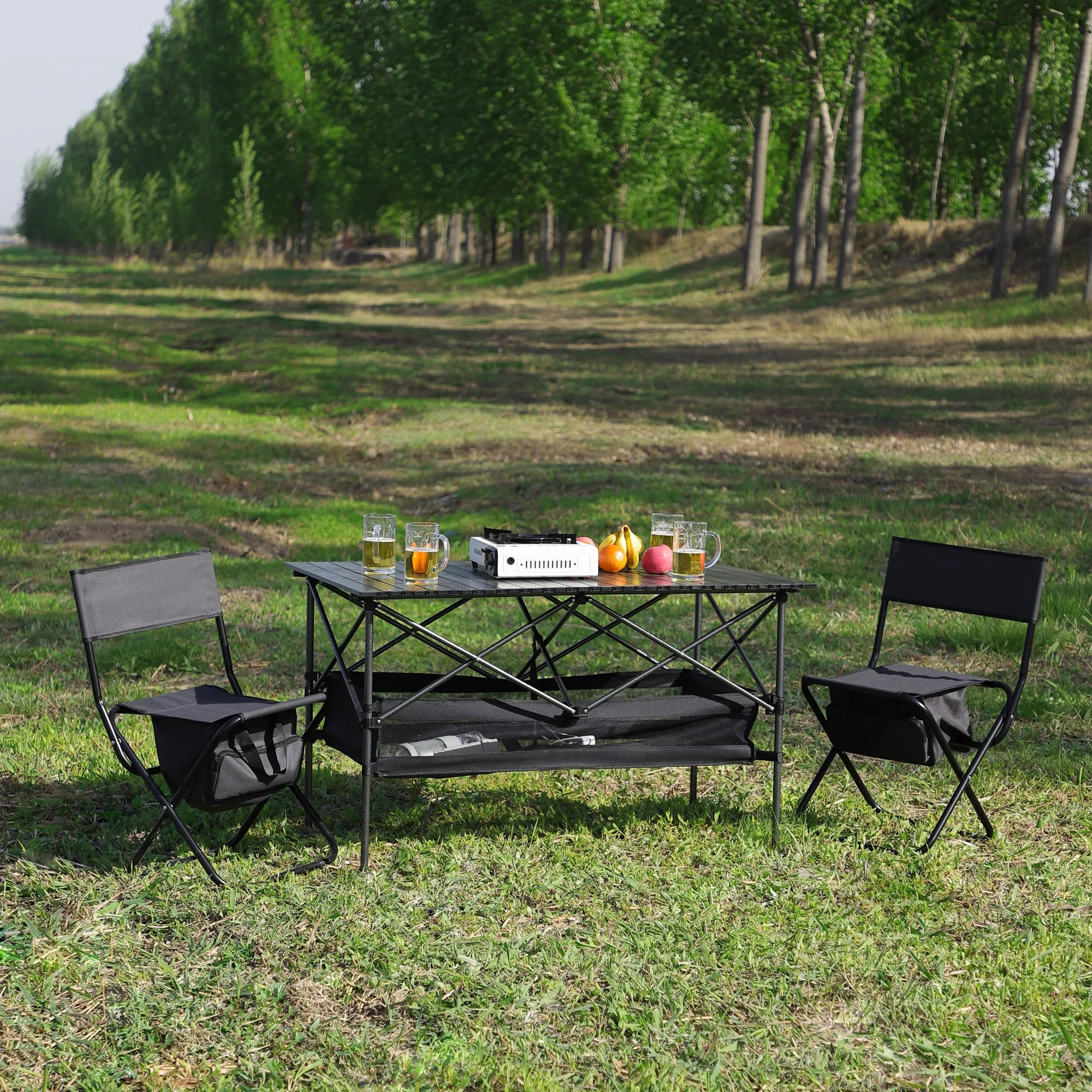 Streamdale 3-Piece Folding Table & Chairs Set for Outdoor Use
