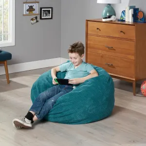 Stylish and Comfortable Modern Bean Bag Chair for Home, Soft Foam Filling, Dark Teal Color, Relaxation
