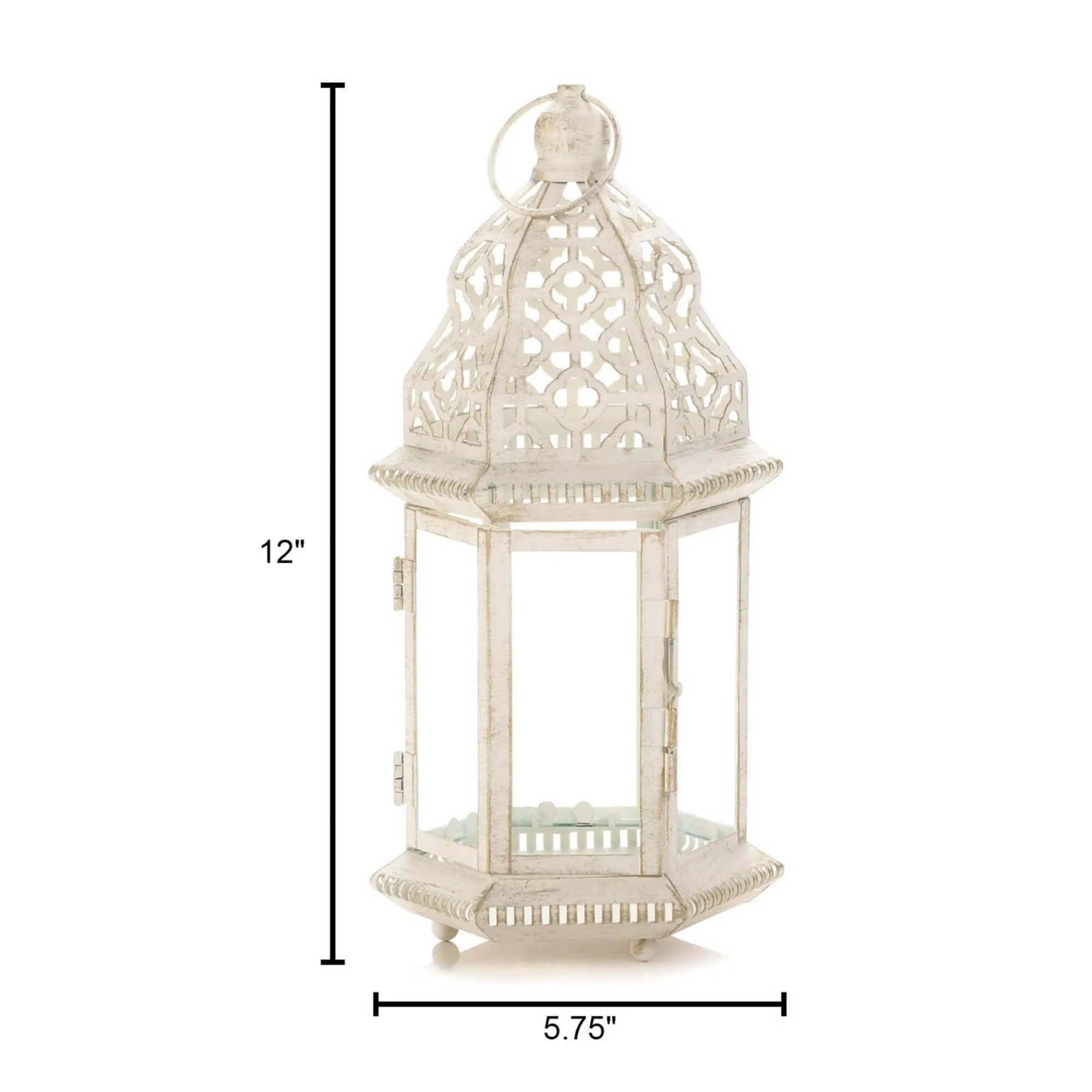 Sublime Candle Lantern - 12" - White