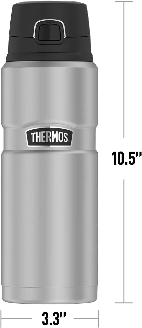 Superman Super Mom Shield Logo, THERMOS STAINLESS KING Stainless Steel Drink Bottle, Vacuum insulated & Double Wall, 24oz