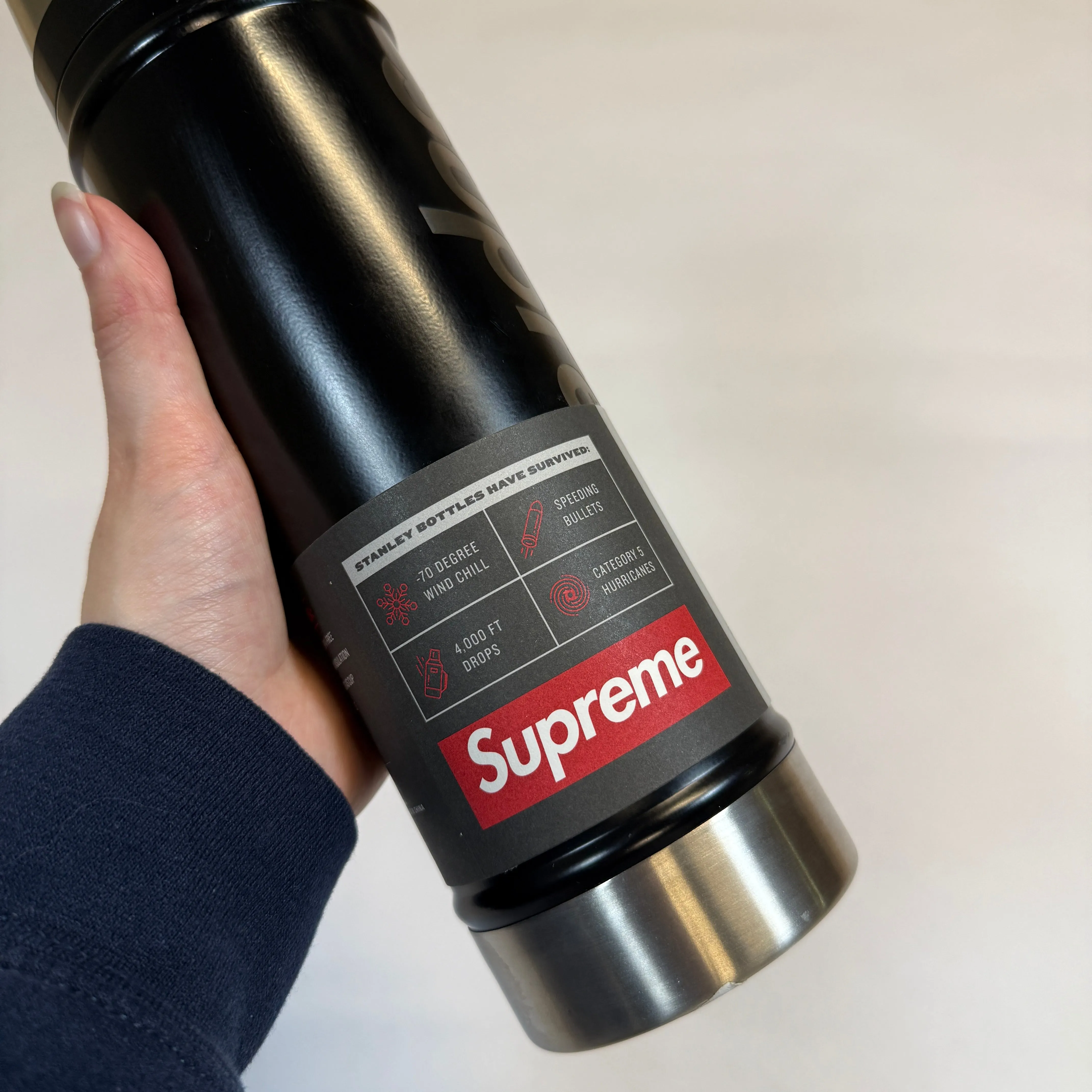 Supreme Stanley 20 oz. Vacuum Insulated Bottle Black