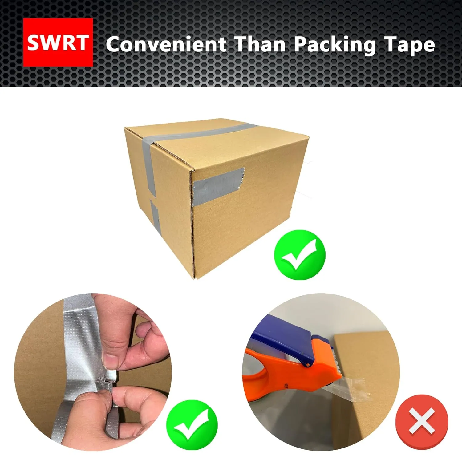 SWRT 24-Pack 9 Mil Silver Heavy Duty Duct Tape Strong Adhesive, 2 Inch x 720 Yd Duct Heavy Duty Waterproof All Weather Gray Duct Tape No Residue Sealing & Patching for Indoor&Outdoor Repair